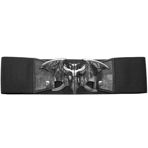 Elastic Waist Belt Bat Silver by Kreepsville 666