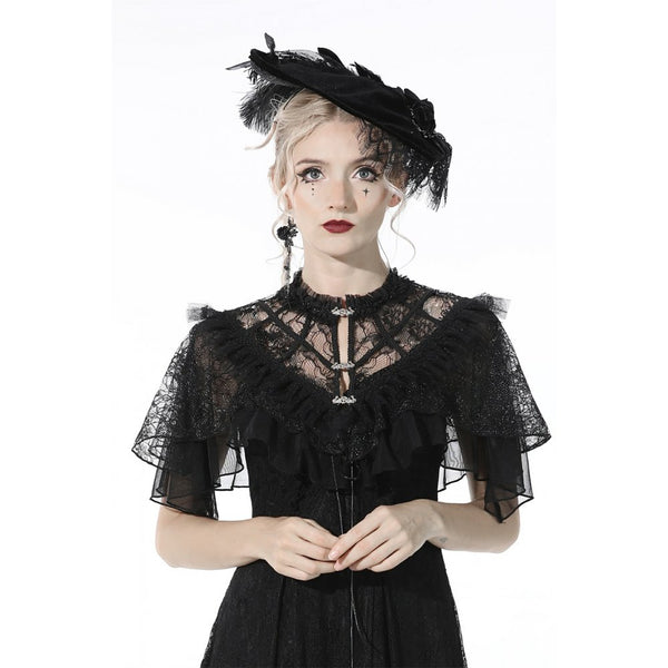 Down The Rabbit Hole Lace Capelet by Dark In Love