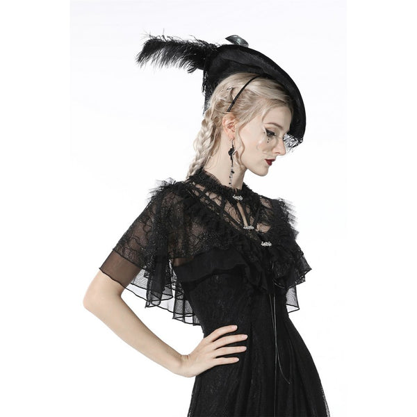 Down The Rabbit Hole Lace Capelet by Dark In Love