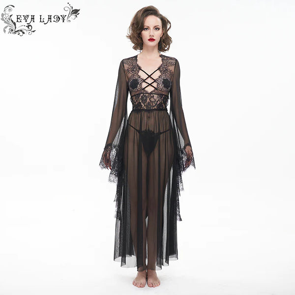 Ligeria Gothic Lace Nightgown Dress by Eva Lady