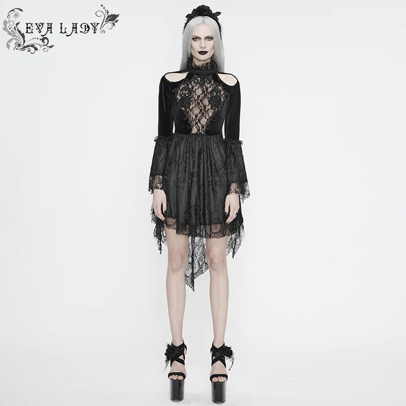 Gothic Dance For Roses Lace Dress by Eva Lady
