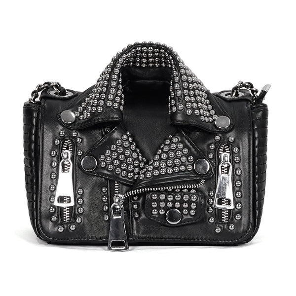 Heavy Metal Faux Leather Bag by Devil Fashion