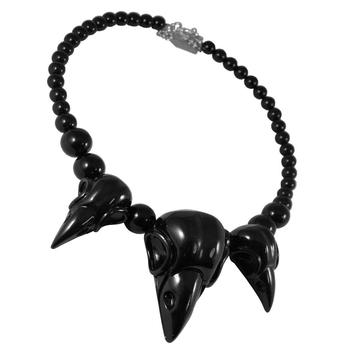 Crow Skull Collection Necklace Black by Kreepsville 666