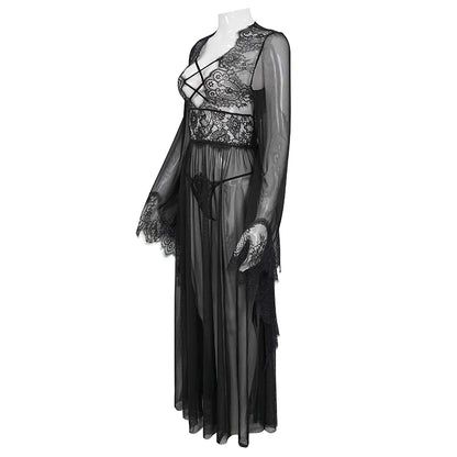 Ligeria Gothic Lace Nightgown Dress by Eva Lady The Dark Side of Fashion Ligeria Gothic Lace Nightgown Dress by Eva Lady The Dark Side of Fashion