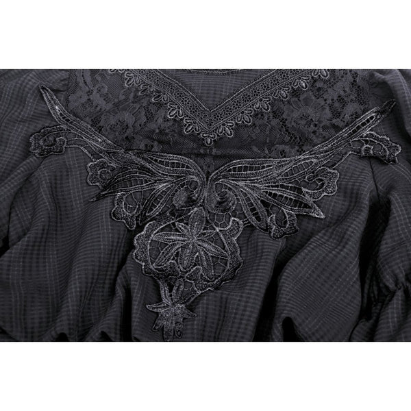How Delightful Lacey High Neck Dress by Dark In Love