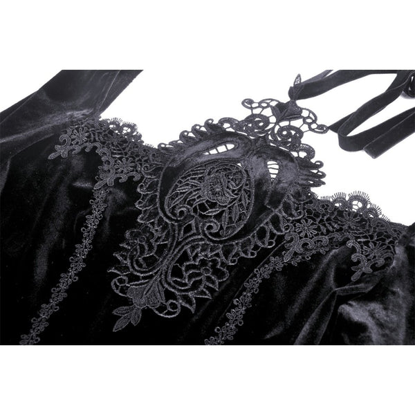 Hemlock Velvet Halter Dress by Dark In Love