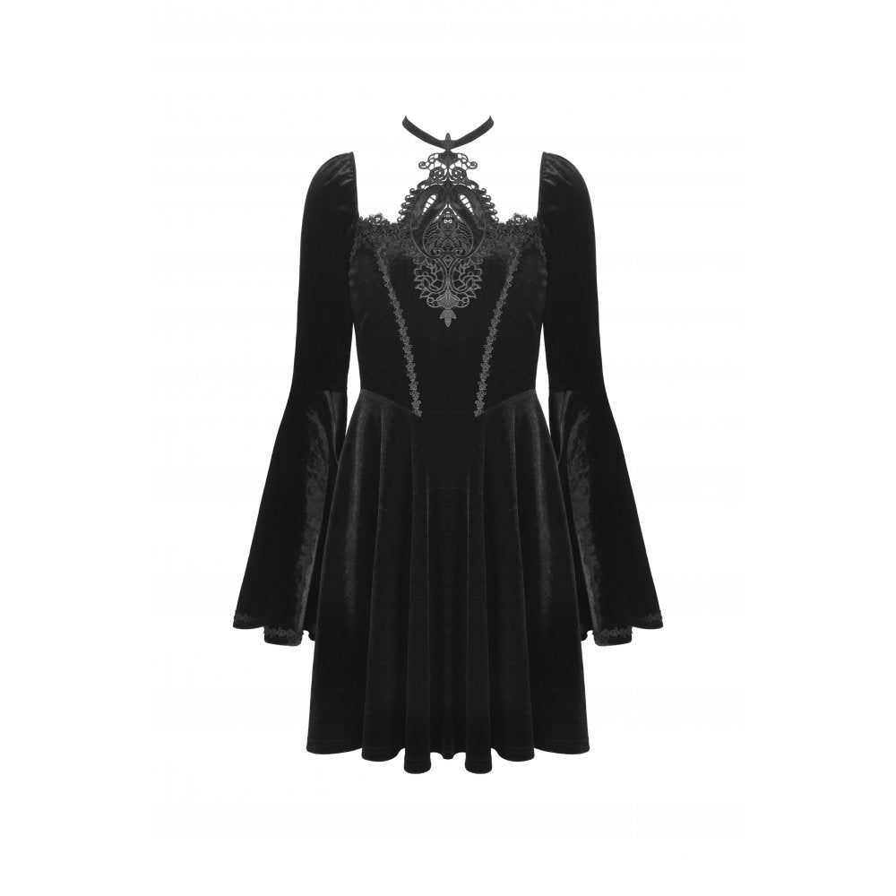 Hemlock Velvet Halter Dress by Dark In Love