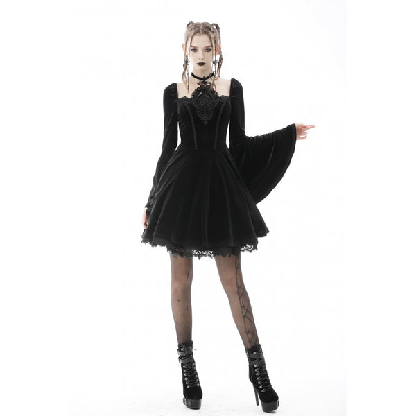 Hemlock Velvet Halter Dress by Dark In Love