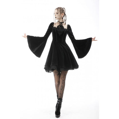 Hemlock Velvet Halter Dress by Dark In Love