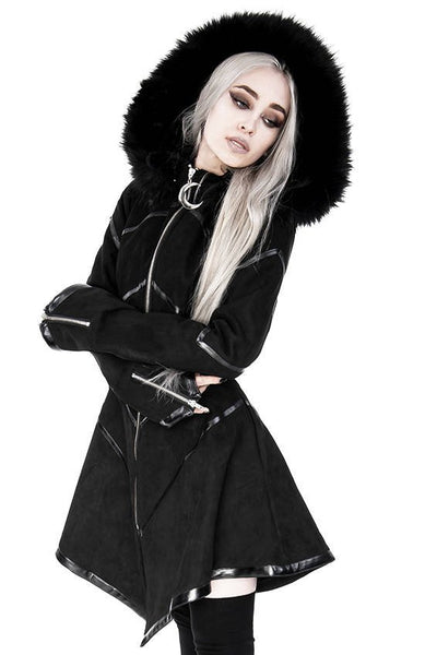Gothic Geometric Hooded Coat by Restyle