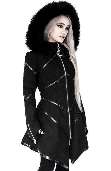 Gothic Geometric Hooded Coat by Restyle