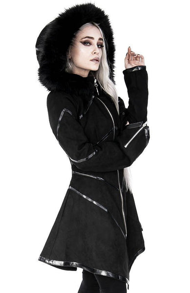 Gothic Geometric Hooded Coat by Restyle