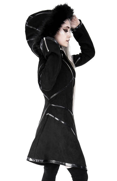 Gothic Geometric Hooded Coat by Restyle