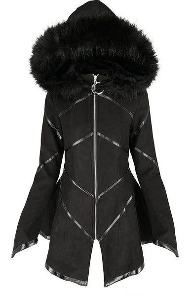 Gothic Geometric Hooded Coat by Restyle