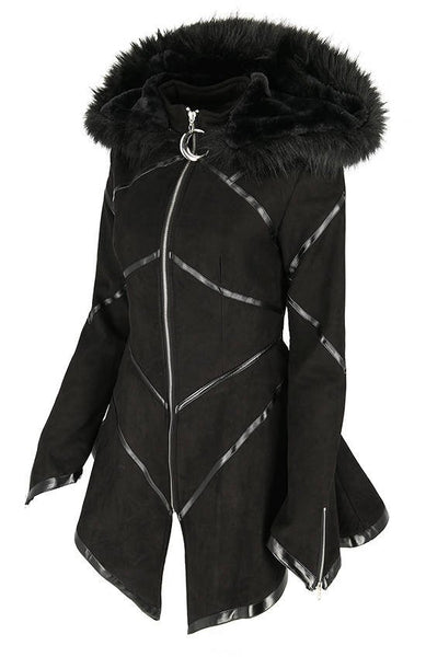 Gothic Geometric Hooded Coat by Restyle