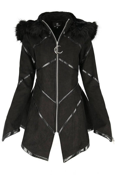 Gothic Geometric Hooded Coat by Restyle