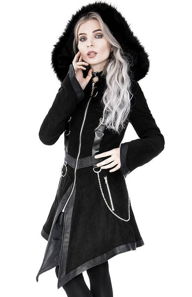 Gothic Faux Fur Hood Coat by Restyle