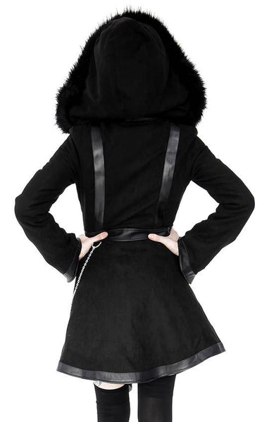 Gothic Faux Fur Hood Coat by Restyle
