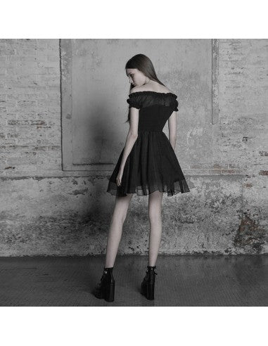 Gloomy Off Shoulder Dress by Punk Rave