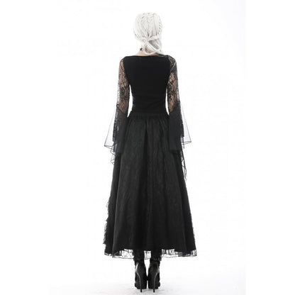 In Her Wake Lace Frill Skirt by Dark In Love