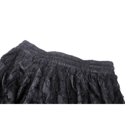 In Her Wake Lace Frill Skirt by Dark In Love