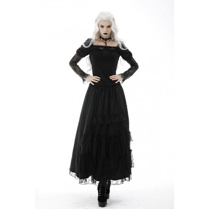 In Her Wake Lace Frill Skirt by Dark In Love