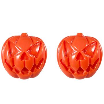 Pumpkin Orange Stud Earrings by Kreepsville 666