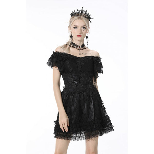 Labyrinth Lace Ruffle Top by Dark In Love