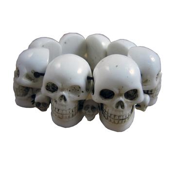 White Skull Collection Bracelet by Kreepsville 666